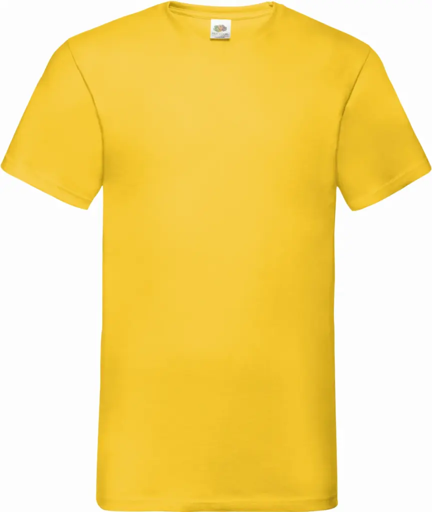 Men's Valueweight V-neck T-shirt (61-066-0), sunflower — productfoto 22