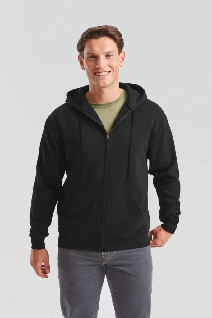 SC361C-3_2026 - Hidalgo-werbeartikel Men's Premium Full Zip Hooded Sweatshirt (62-034-0) — productfoto 2