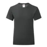 Iconisch meisjes-T-shirt 150 T, black — productfoto 3