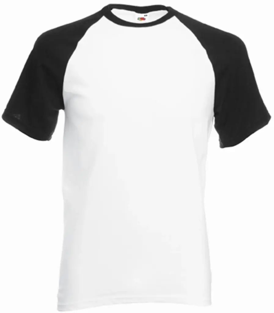 Valueweight Baseball T met korte mouwen, white / black — productfoto 2