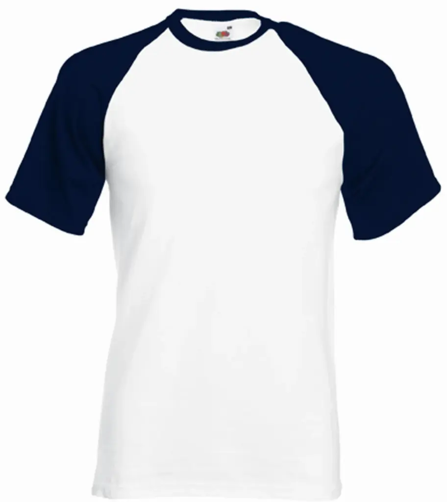 Valueweight Baseball T met korte mouwen, white / deep navy — productfoto 3