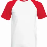 Valueweight Baseball T met korte mouwen, white / red — productfoto 4