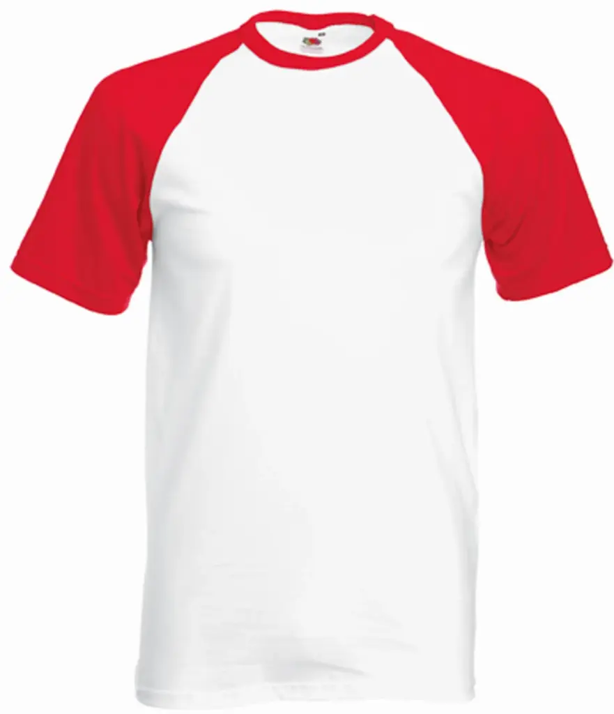 Valueweight Baseball T met korte mouwen, white / red — productfoto 4