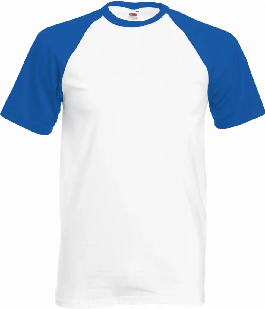 Valueweight Baseball T met korte mouwen, white / royal blue — productfoto 5