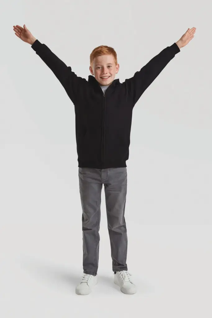Kids Classic sweatvest met capuchon (62-045-0)