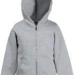 Kids Classic sweatvest met capuchon (62-045-0), heather grey — productfoto 8