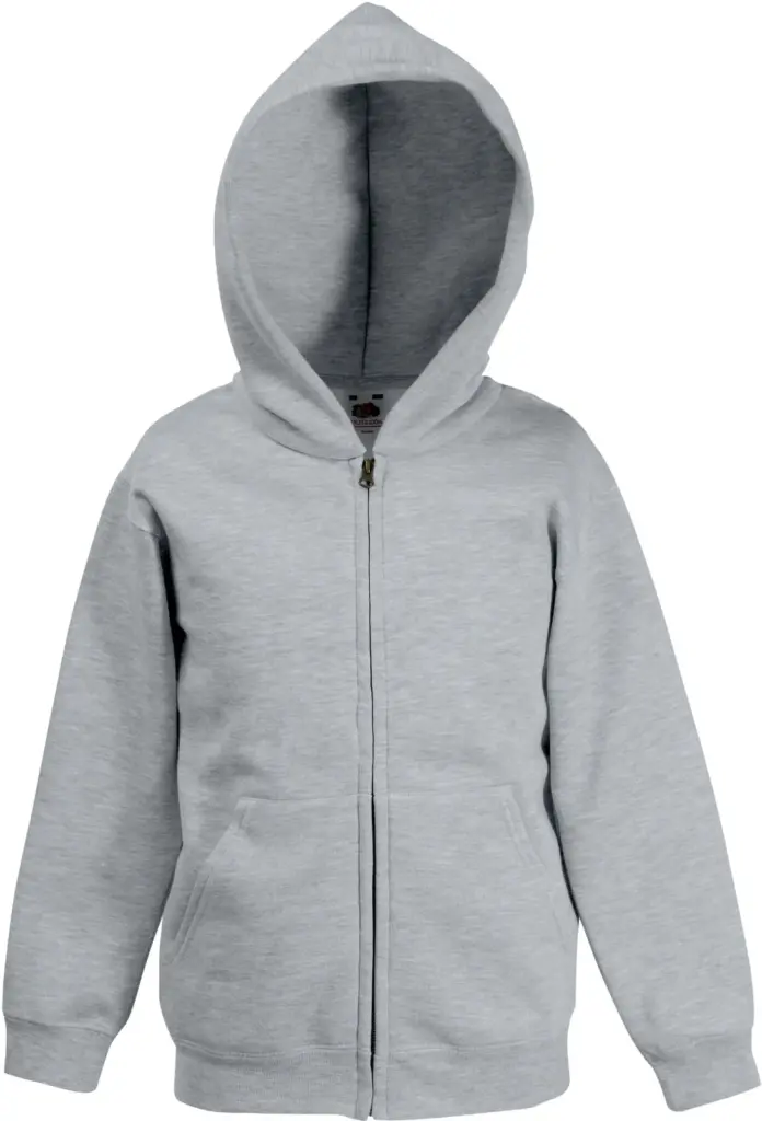 Kids Classic sweatvest met capuchon (62-045-0), heather grey — productfoto 8
