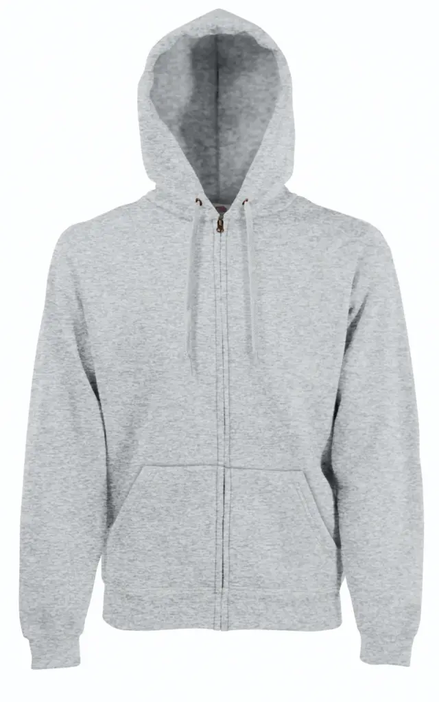 PS_SC62062_HEATHERGREY - Hidalgo-werbeartikel Classic Sweatvest met capuchon (62-062-0), heather grey — productfoto 9
