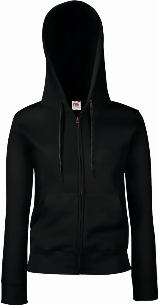 Lady-fit Premium Hooded Sweat Jacket (62-118-0), black — productfoto 5