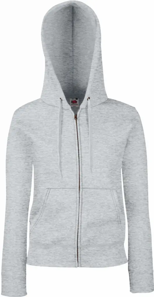Lady-fit Premium Hooded Sweat Jacket (62-118-0), heather grey — productfoto 8