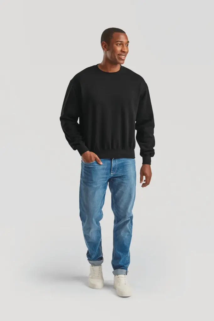 Katoenen heren sweater met ronde hals