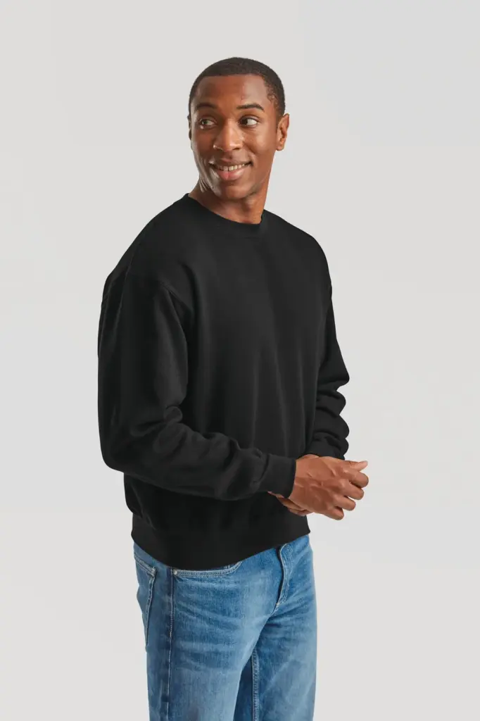 Katoenen heren sweater met ronde hals — productfoto 2
