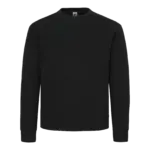 Katoenen heren sweater met ronde hals, black — productfoto 8