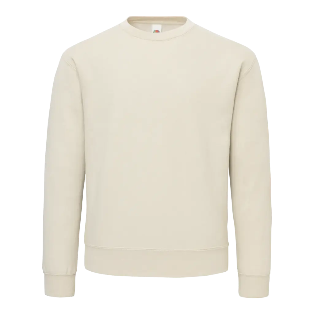 Katoenen heren sweater met ronde hals, desert sand — productfoto 6