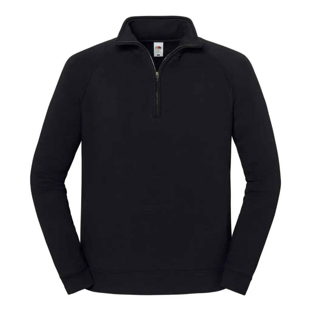 SC62288 - Iconic premium herensweater met ritskraag, black — productfoto 2
