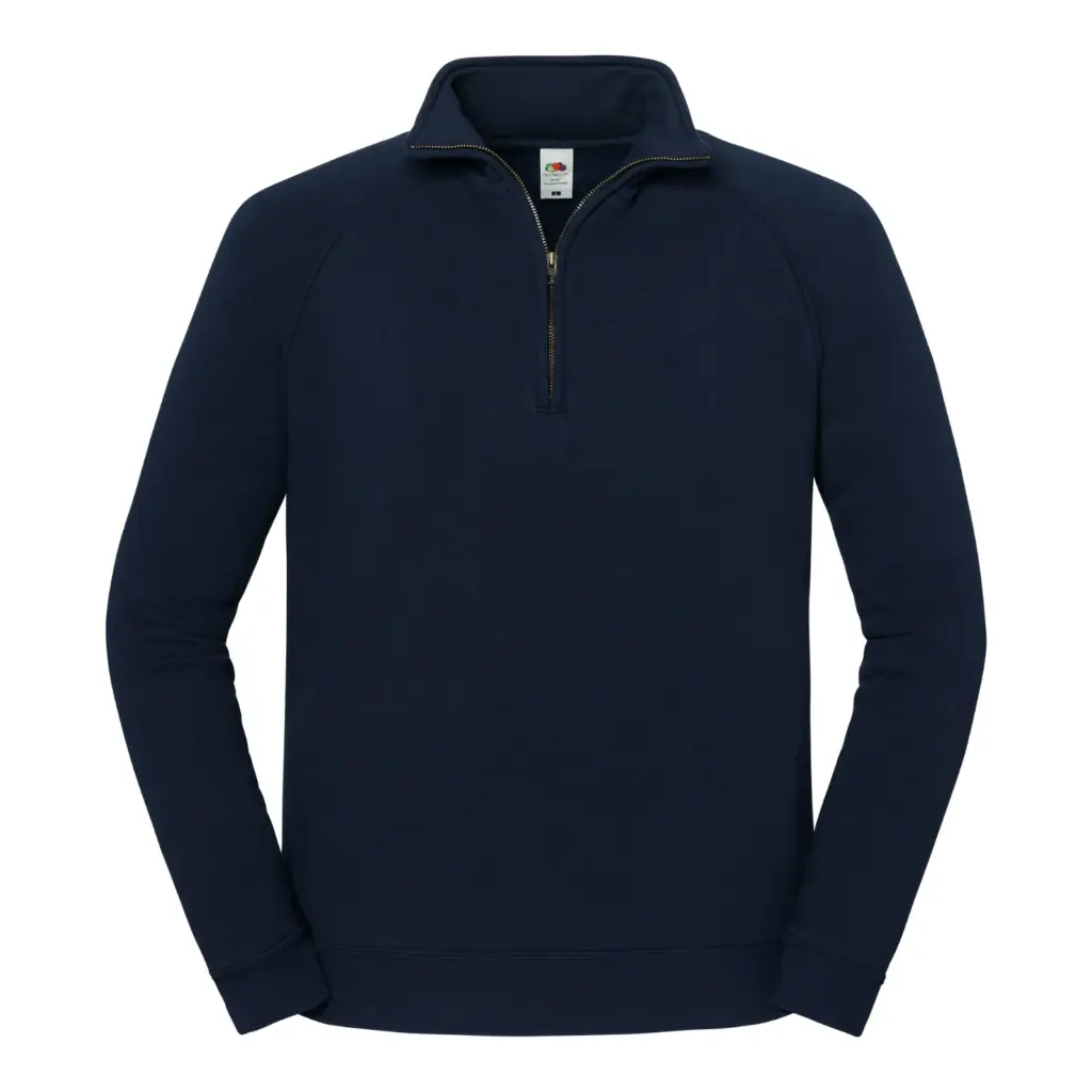 SC62288 - Iconic premium herensweater met ritskraag, deep navy — productfoto 3