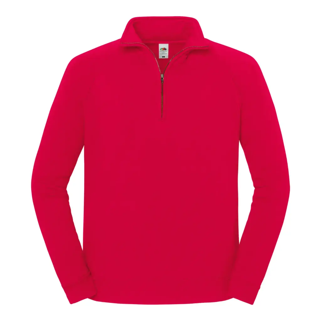 SC62288 - Iconic premium herensweater met ritskraag, red — productfoto 4
