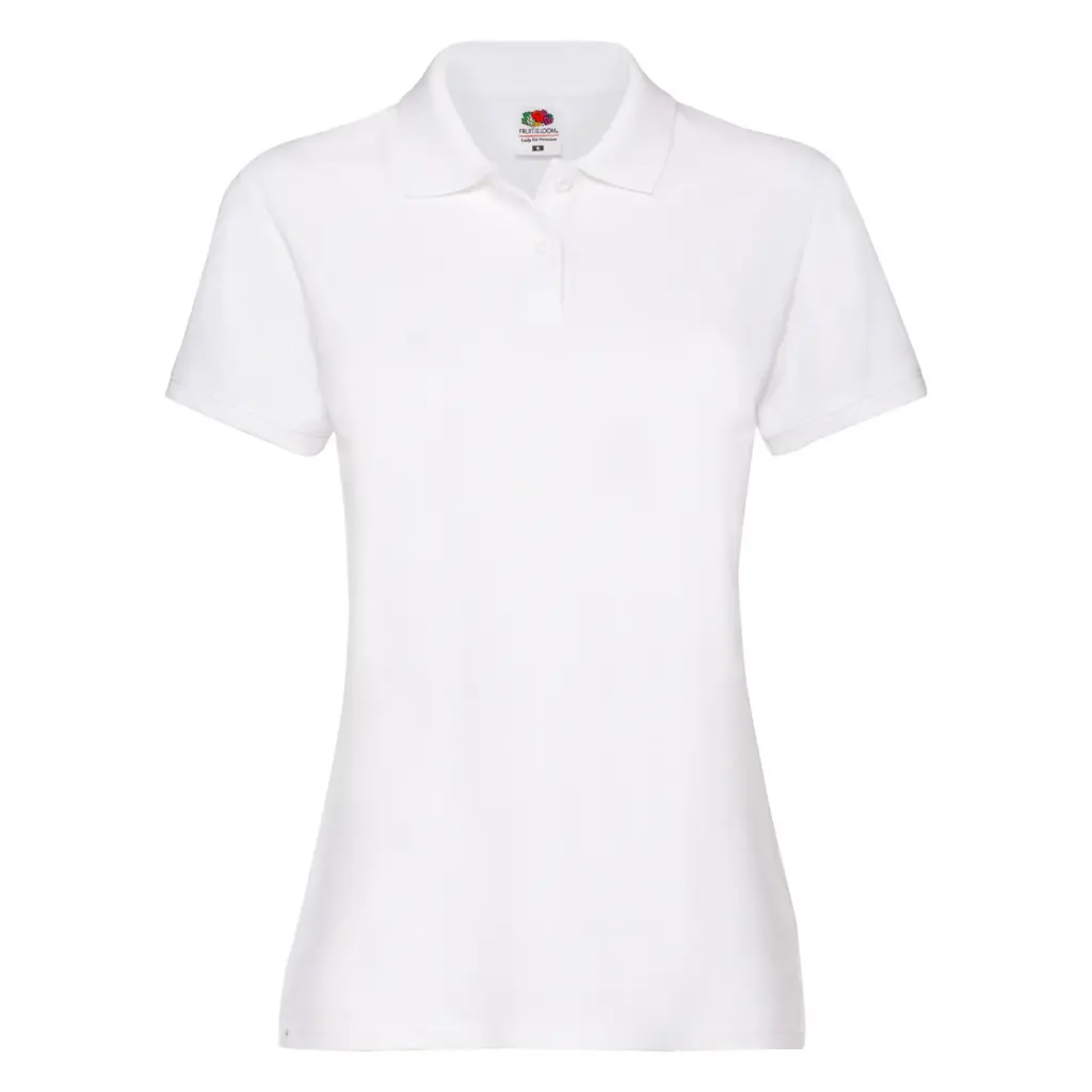Damespolo Premium, white — productfoto 13