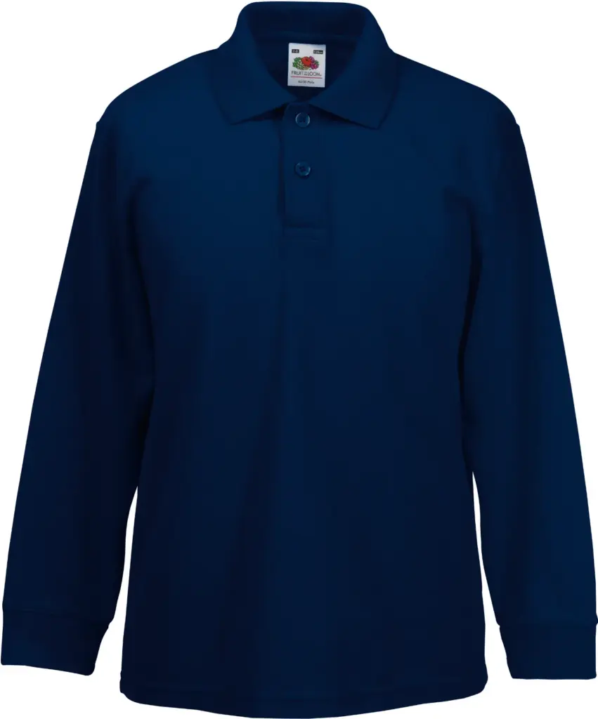 65/35 Polo met lange mouwen, deep navy — productfoto 5