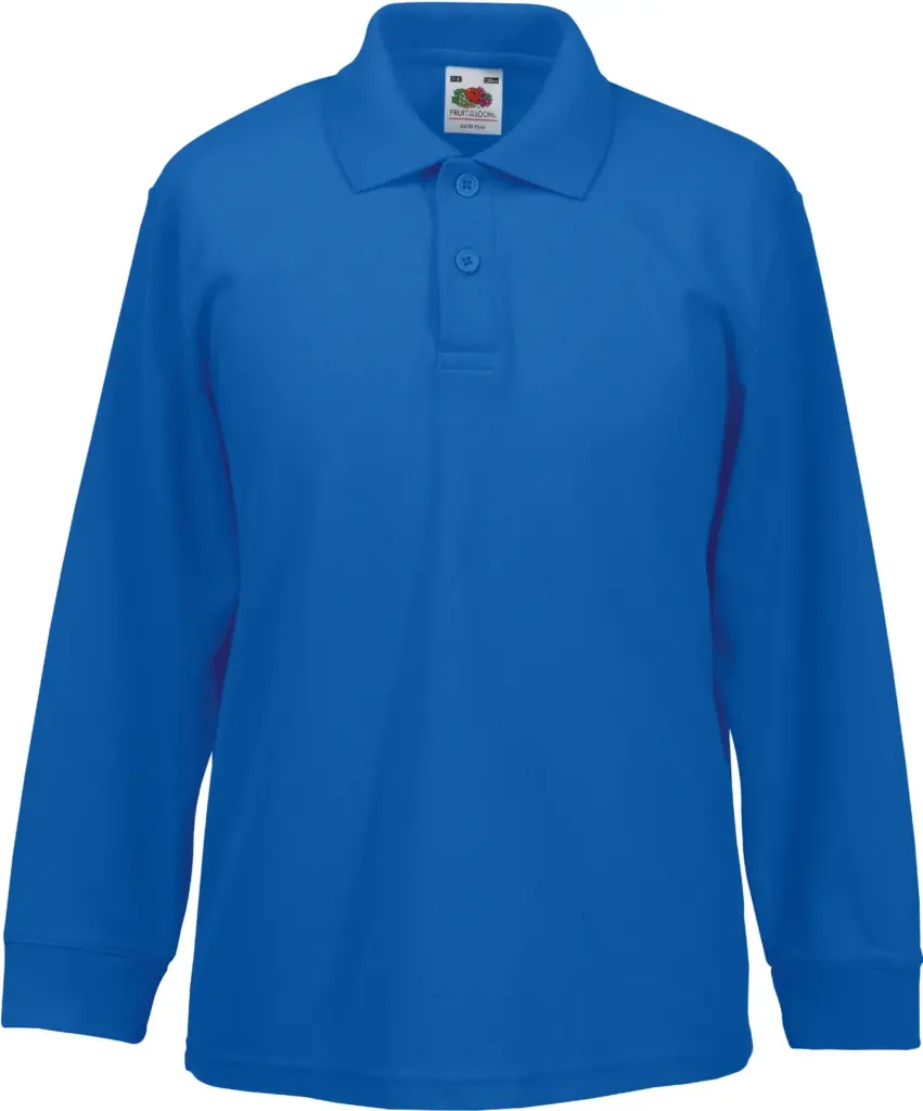 65/35 Polo met lange mouwen, royal blue — productfoto 6