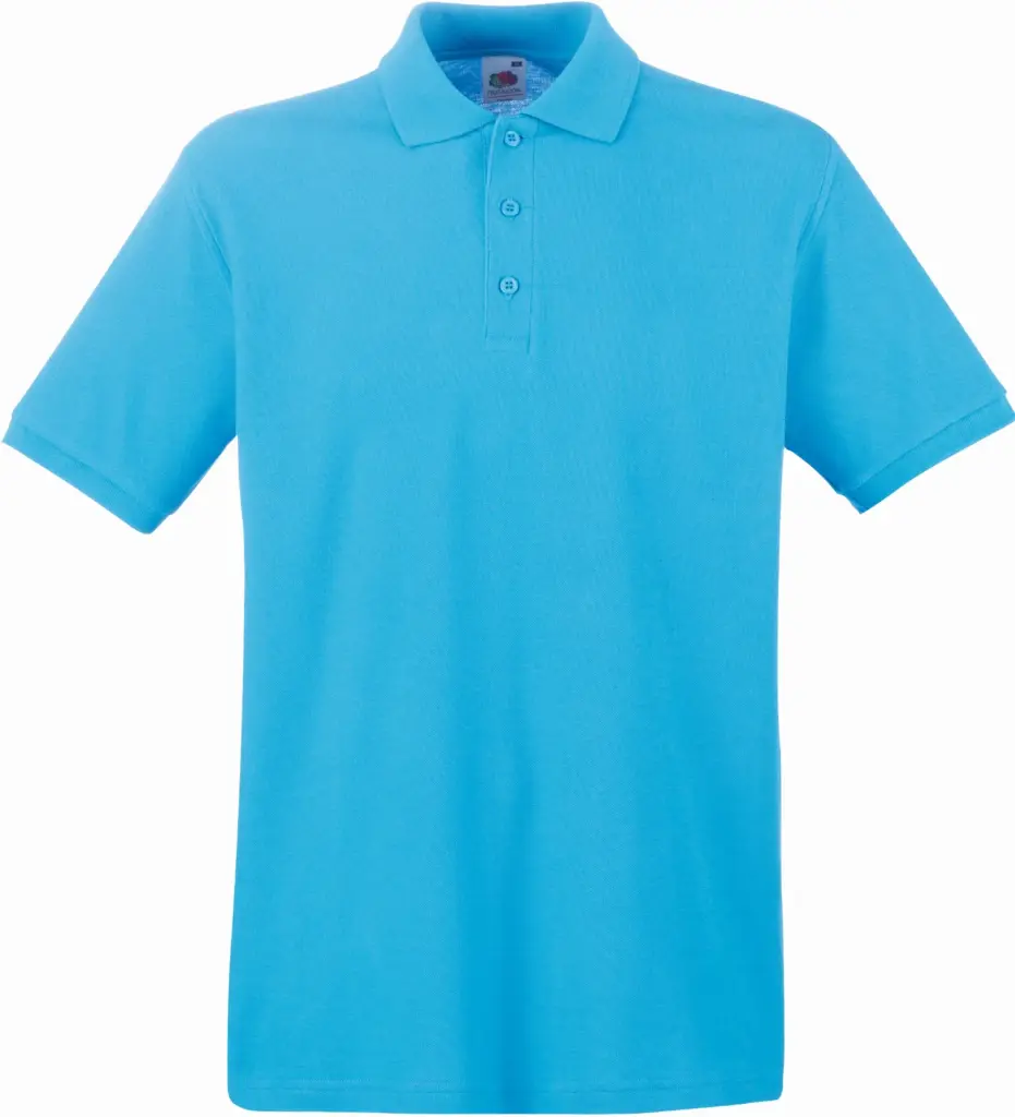 Premium Polo (63-218-0), azur blue — productfoto 5
