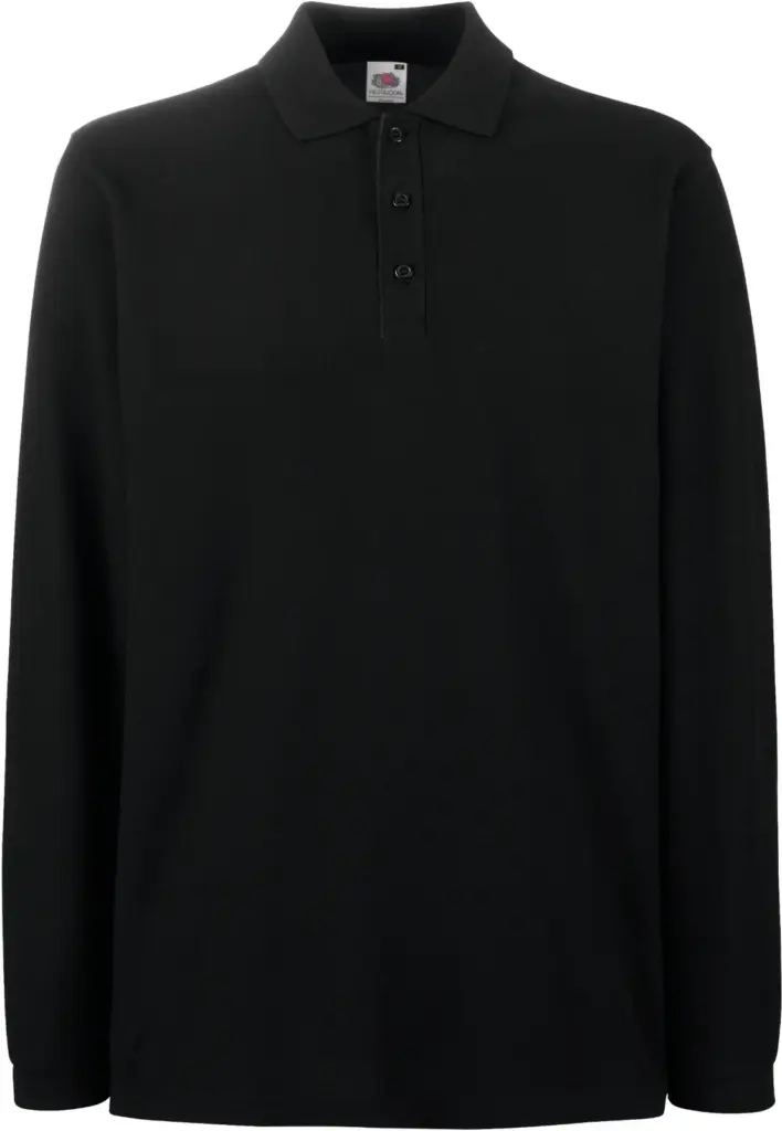 Premium polo lange mouwen (63-310-0), black — productfoto 5