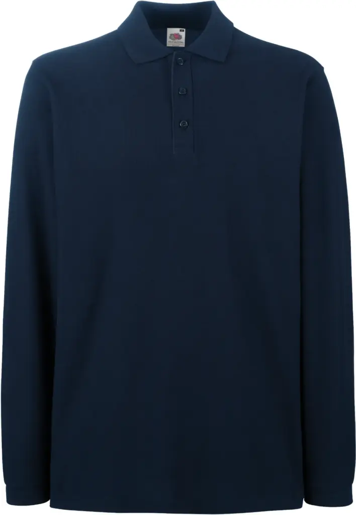 Premium polo lange mouwen (63-310-0), deep navy — productfoto 6