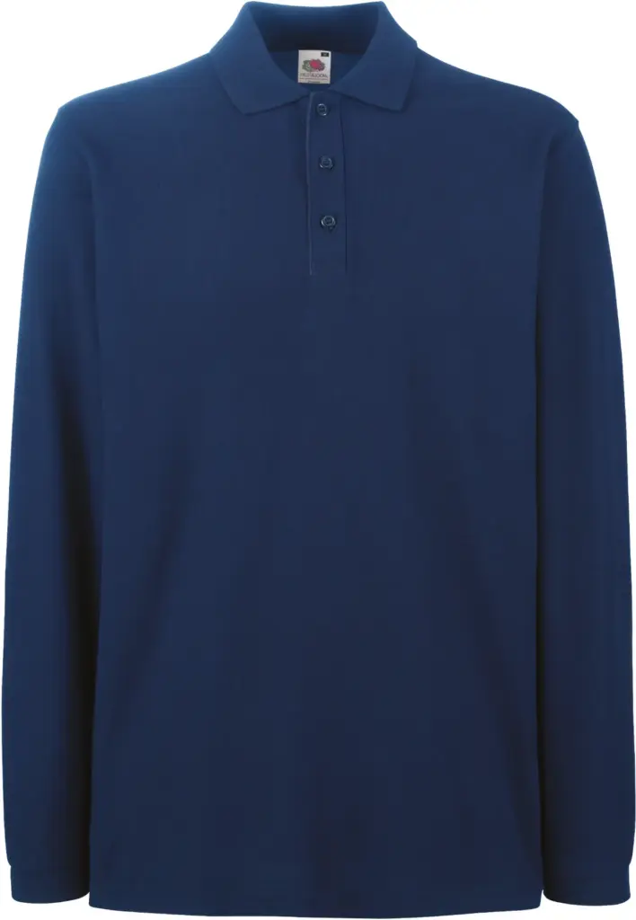 Premium polo lange mouwen (63-310-0), navy — productfoto 7