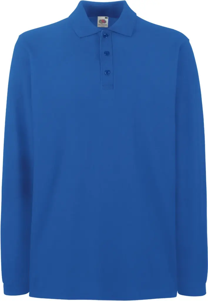 Premium polo lange mouwen (63-310-0), royal blue — productfoto 9
