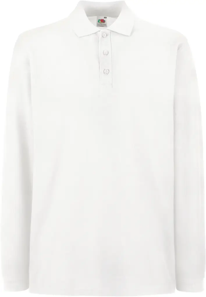 Premium polo lange mouwen (63-310-0), white — productfoto 10