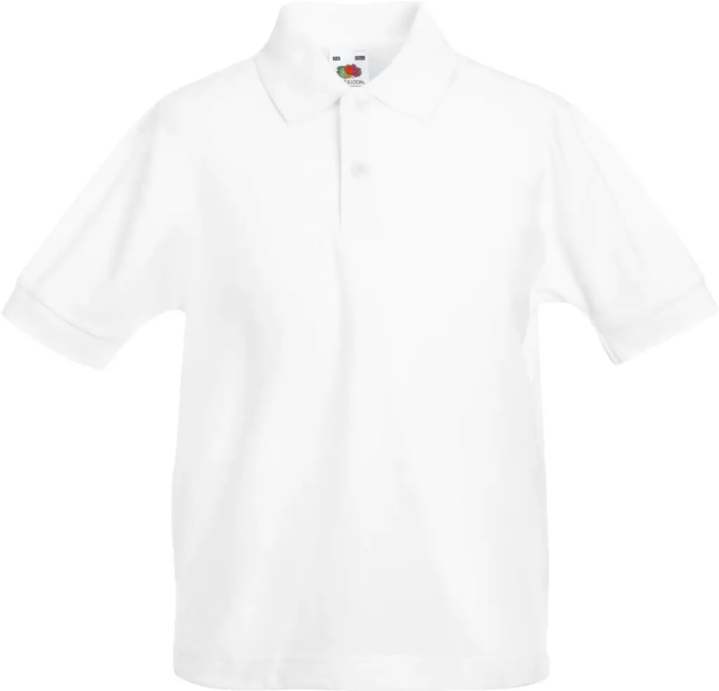 PS_SC63417_WHITE - Hidalgo 65/35 Kids' polo, white — productfoto 10