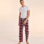 Men's tartan lounge broek