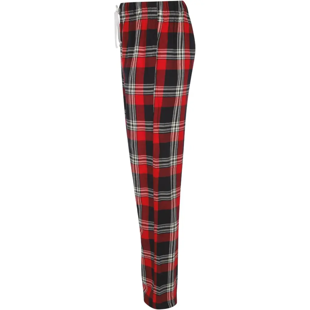 Men's tartan lounge broek, red / navy check — productfoto 4