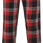 Men's tartan lounge broek, red / navy check — productfoto 5