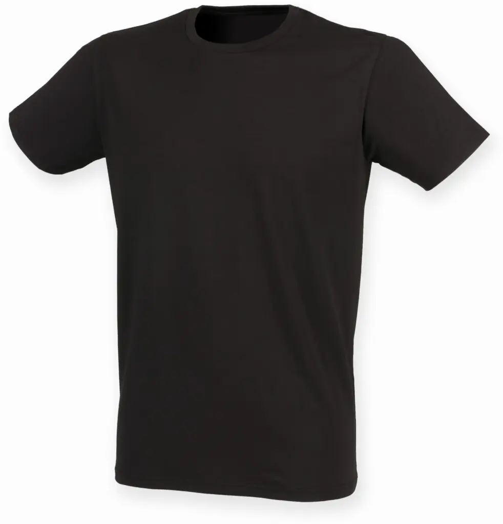 Men's Feel Good Stretch Crew Neck T-Shirt, black — productfoto 2
