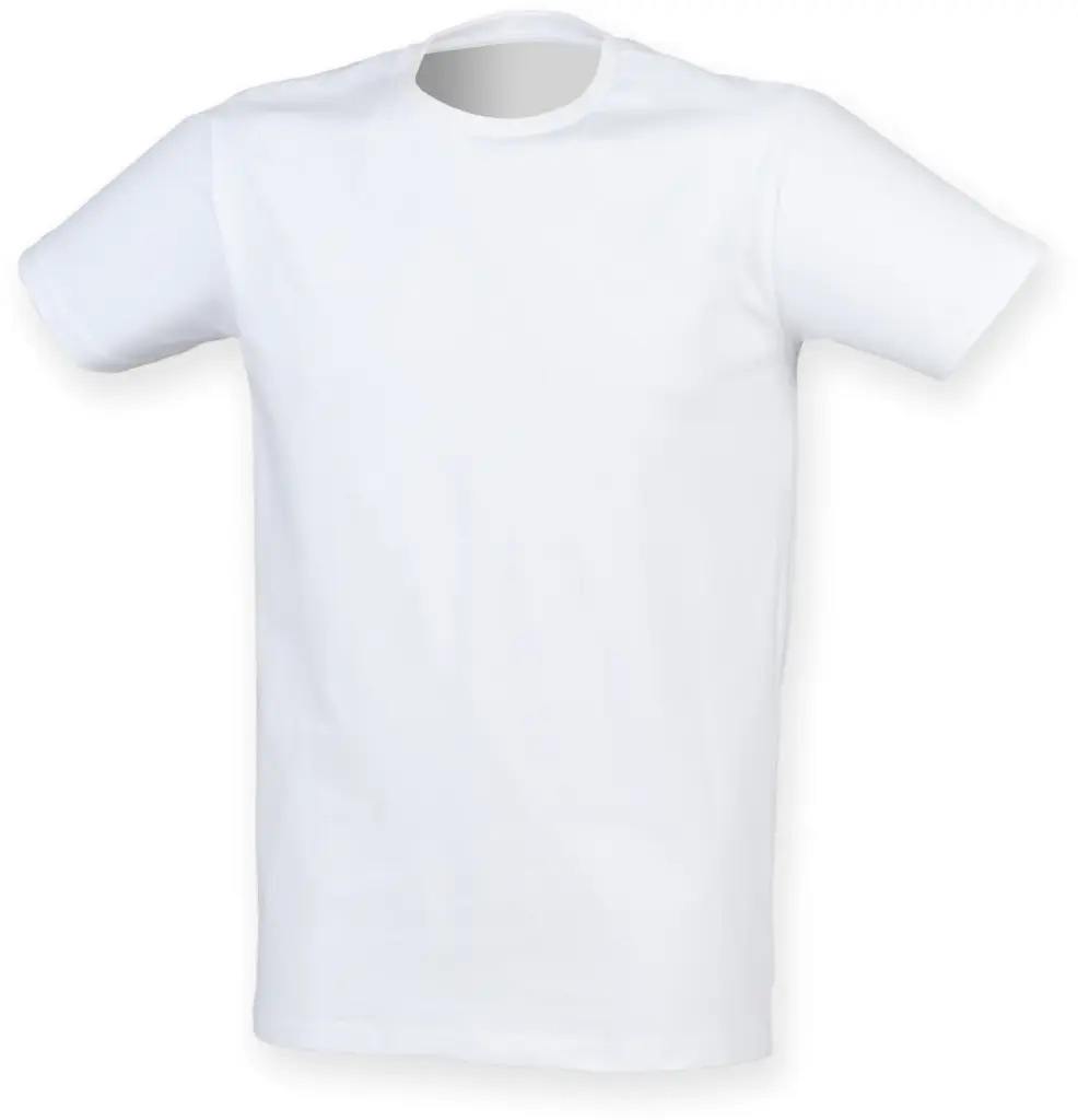 Men's Feel Good Stretch Crew Neck T-Shirt, white — productfoto 3