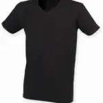 Men's Stretch Feel Good V-neck T-shirt, black — productfoto 3
