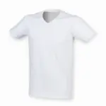 Men's Stretch Feel Good V-neck T-shirt, white — productfoto 4