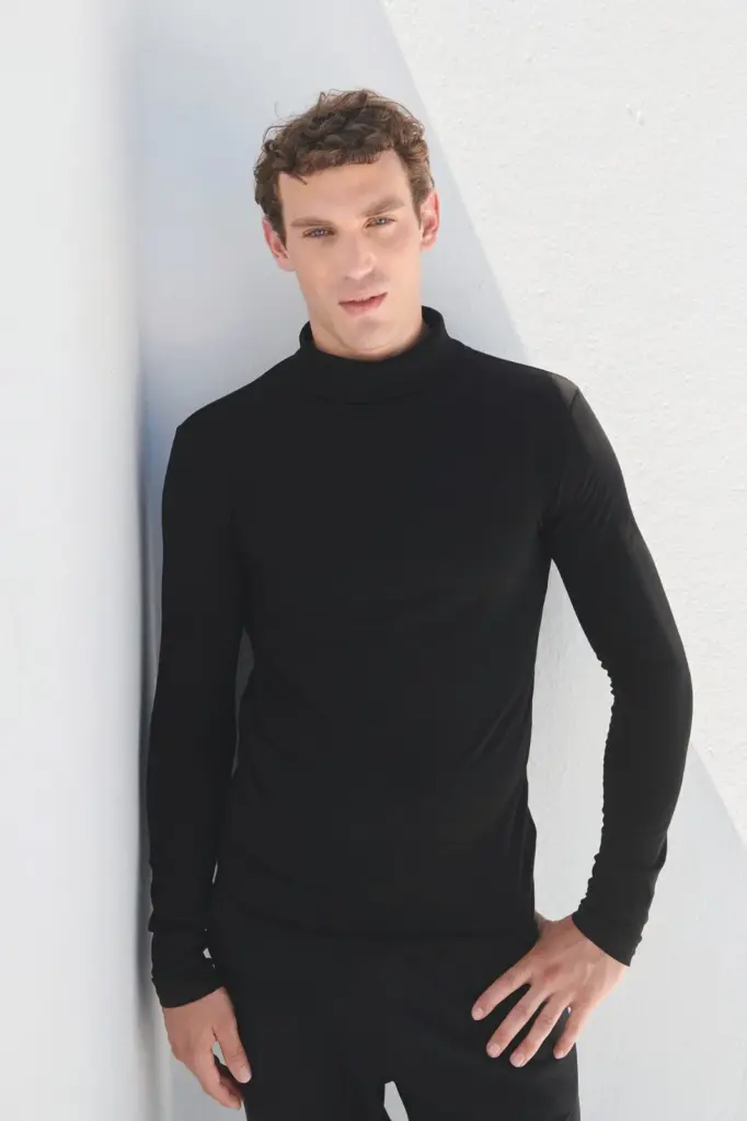 Men's Feel Good Stretch Rolkraag Neck Top