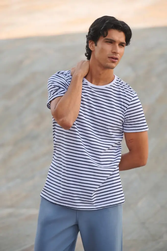 Unisex Striped T-shirt — productfoto 2