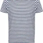 Unisex Striped T-shirt, white / oxford navy — productfoto 3