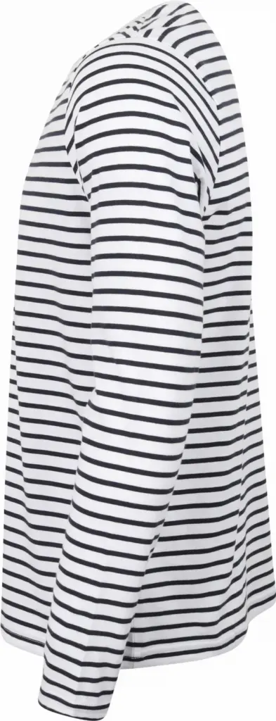 Long sleeved striped t-shirt, white / oxford navy — productfoto 4