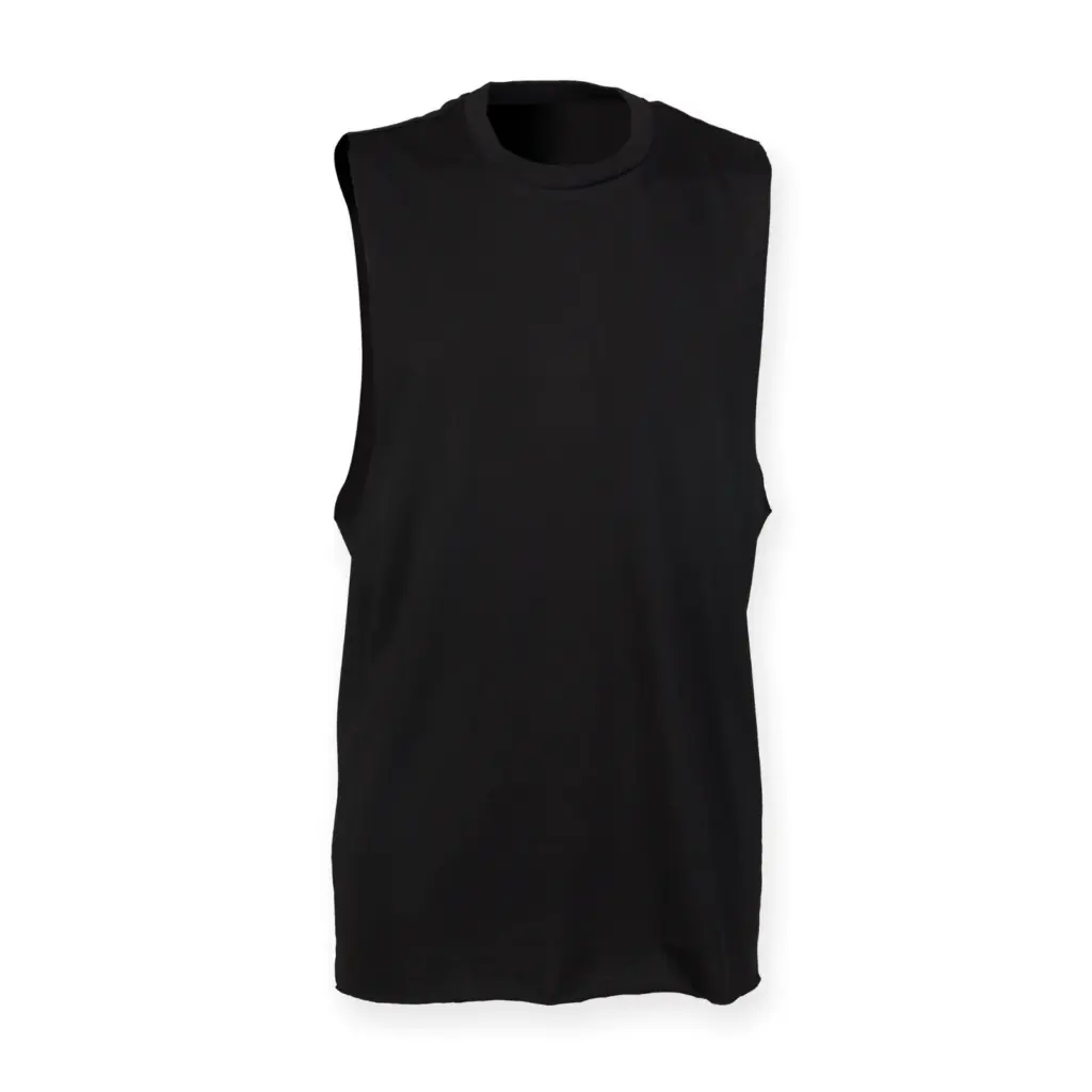 Uitlopende herentanktop, black — productfoto 3