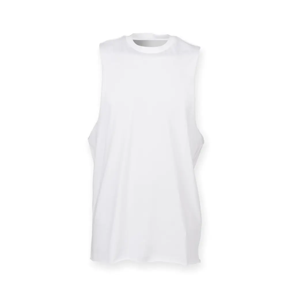 Uitlopende herentanktop, white — productfoto 4