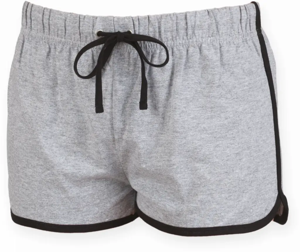 PS_SK069_HEATHERGREY-BLACK - Hidalgo-werbeartikel Women's Retro Short, heather grey / black — productfoto 6