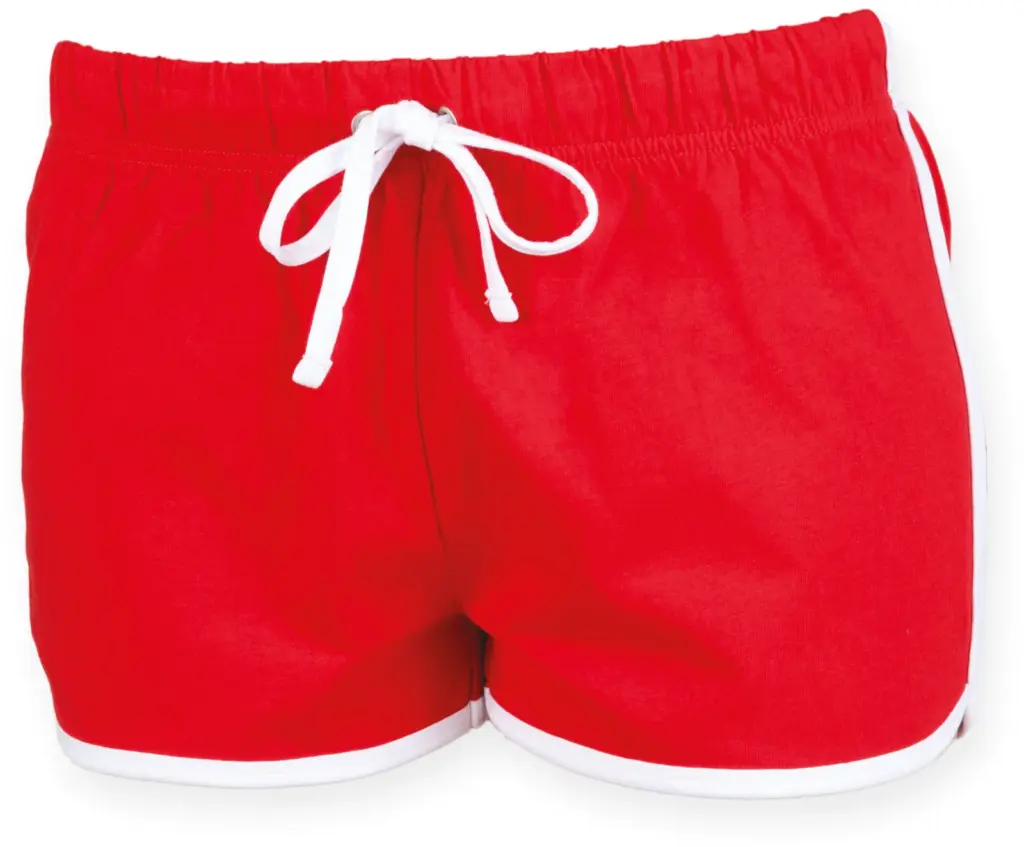 PS_SK069_RED-WHITE - Hidalgo-werbeartikel Women's Retro Short, red / white — productfoto 7