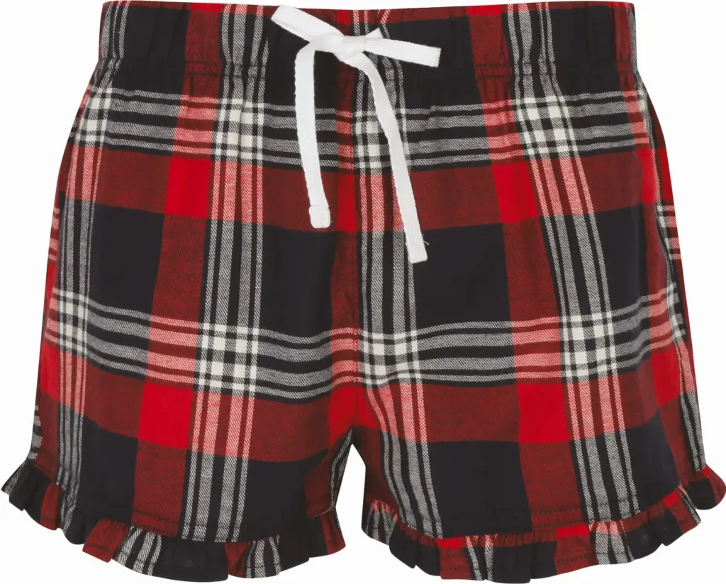 SK082_2023 - Hidalgo-werbeartikel Women's Tartan Frill Lounge Shorts — productfoto 3
