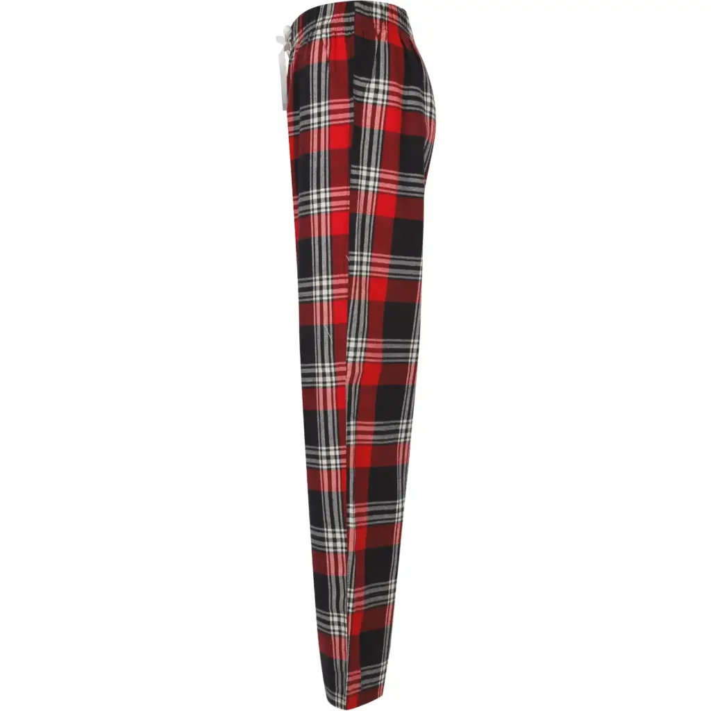Women's tartan lounge broek, red / navy check — productfoto 4