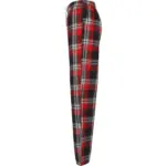 Women's tartan lounge broek, red / navy check — productfoto 4