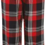 Women's tartan lounge broek, red / navy check — productfoto 5